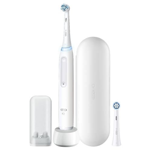 Oral-B Rechargeable Electric Toothbrush, iO3 Limited Deep Clean, 3 Cleaning Modes, Visual Pressure Sensor to Protect Gums, 2 Brush Heads, Travel Case, Black