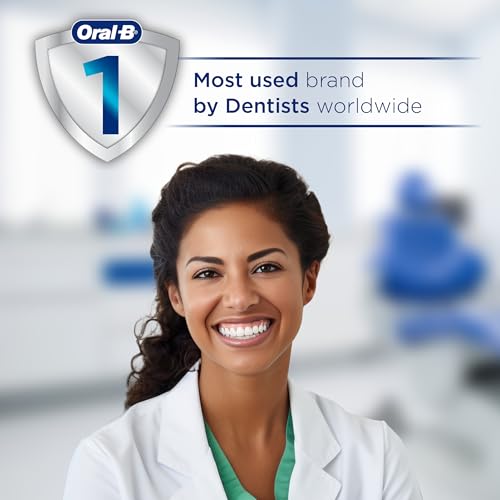 Oral-B Rechargeable Electric Toothbrush, iO3 Limited Deep Clean, 3 Cleaning Modes, Visual Pressure Sensor to Protect Gums, 2 Brush Heads, Travel Case, Black