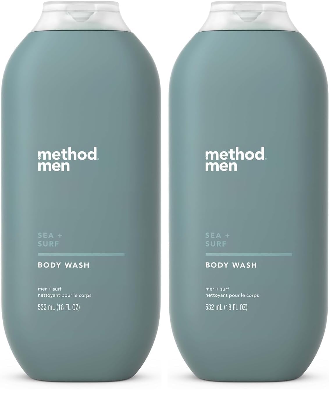 Method Men Body Wash, Sea and Surf Scent, Paraben and Phthalate Free, Quick-Lathering Cleansers, Cruelty Free, 18 oz (Pack of 1)