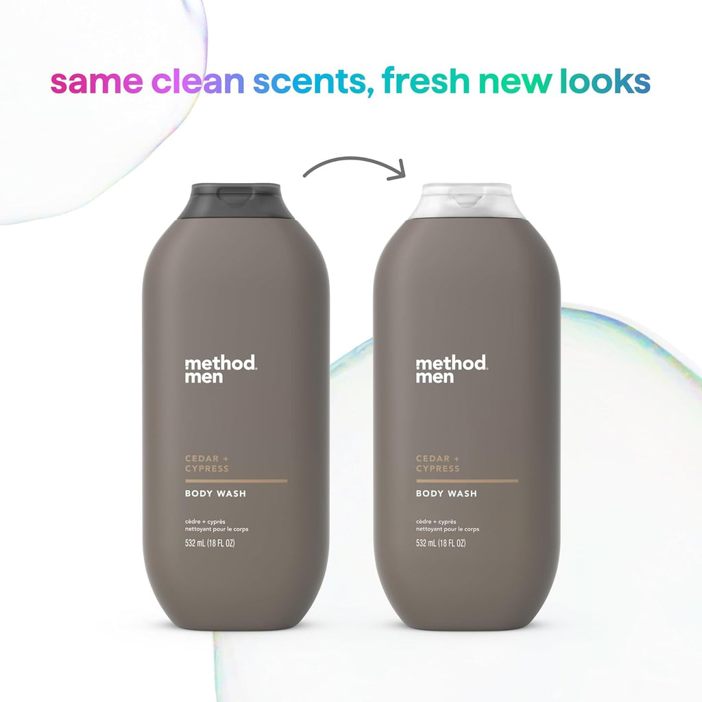 Method Men Body Wash, Sea and Surf Scent, Paraben and Phthalate Free, Quick-Lathering Cleansers, Cruelty Free, 18 oz (Pack of 1)
