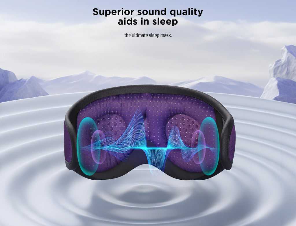 LC-dolida Sleep Headphones, 3D Sleep Mask Bluetooth Wireless Music Eye Mask, Sleeping Headphones for Side Sleepers Sleep Mask with Bluetooth Headphones Ultra-Thin Stereo Speakers Perfect for Sleeping