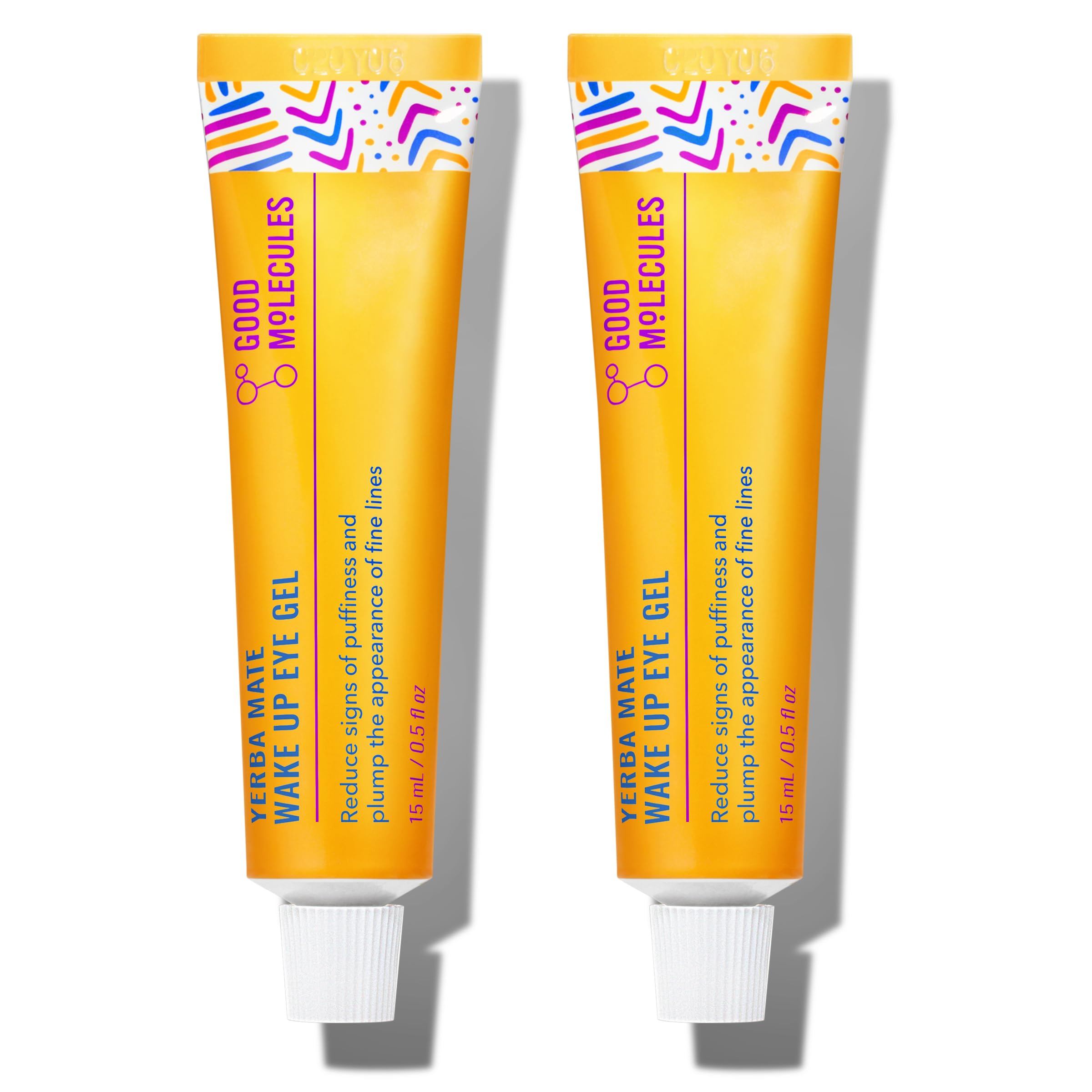 Good Molecules Yerba Mate Wake Up Eye Gel - Hydrating Under Eye Gel Cream with Hyaluronic Acid and Caffeine - Target Dark Circles and Puffiness - Skin Care for Face