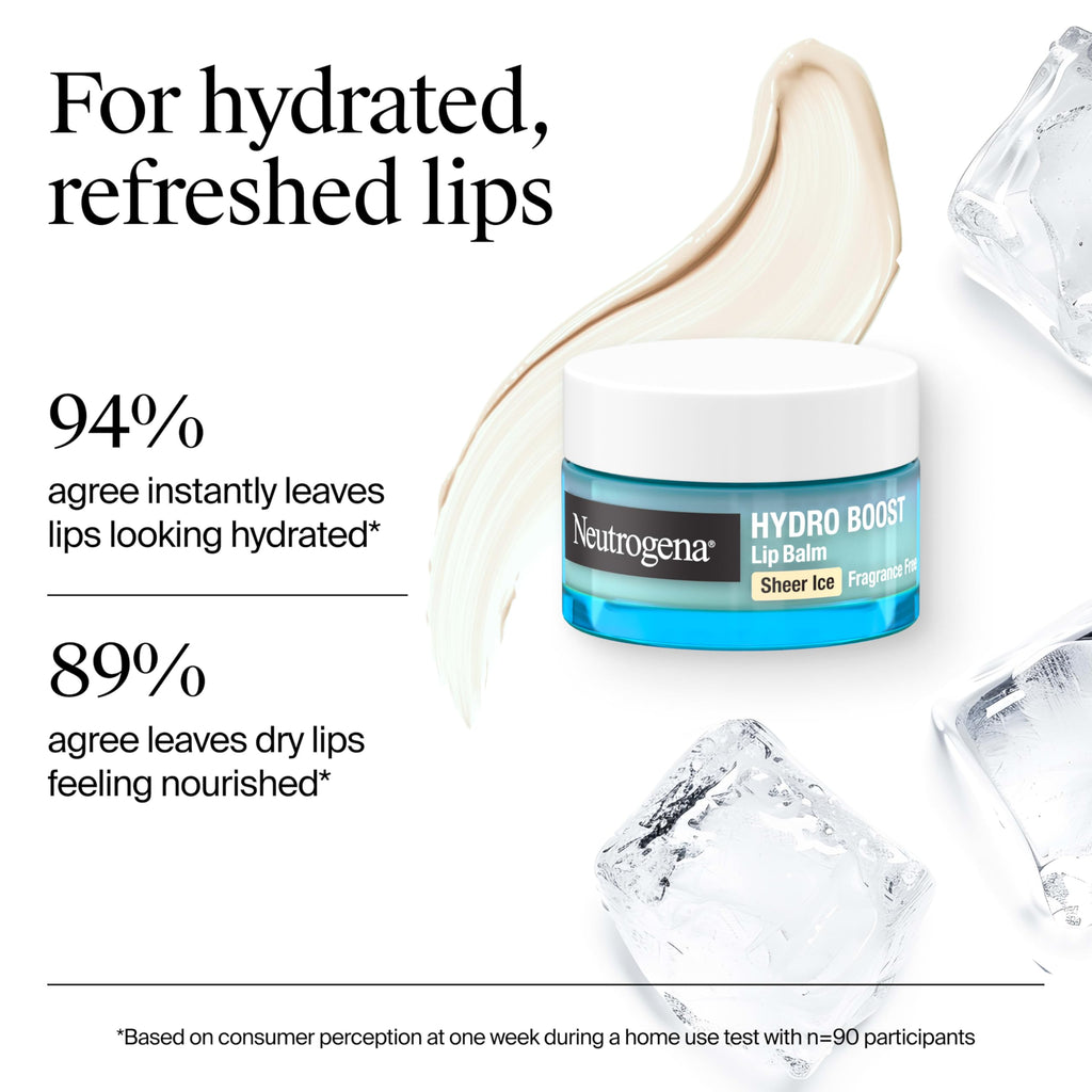Neutrogena Hydro Boost Hyaluronic Acid Lip Balm, Nourishing Vitamin E Leaves Lips Feeling Hydrated, Sheer Pink Tinted Color with a Sweet Berry Flavor, Sheer Berry, 0.5 oz