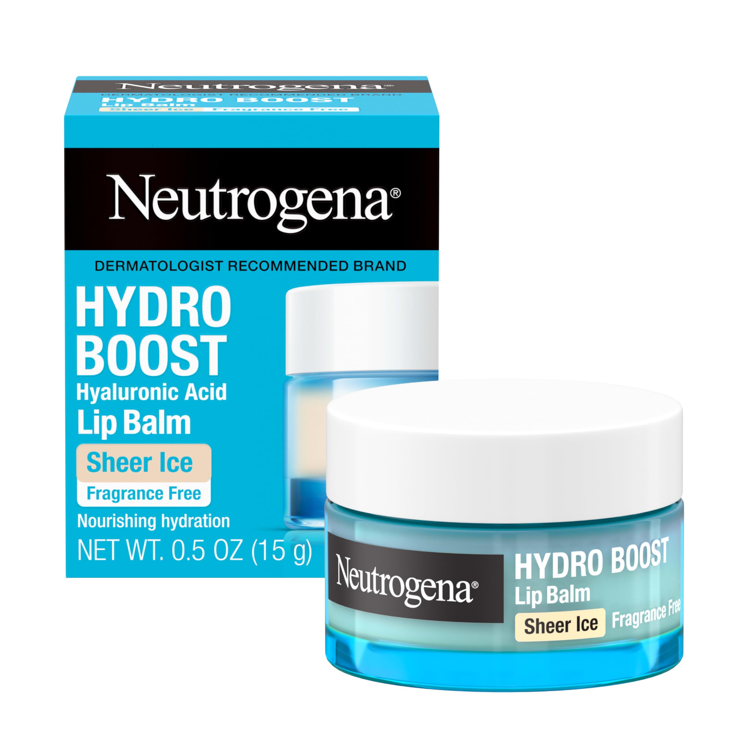 Neutrogena Hydro Boost Hyaluronic Acid Lip Balm, Nourishing Vitamin E Leaves Lips Feeling Hydrated, Sheer Pink Tinted Color with a Sweet Berry Flavor, Sheer Berry, 0.5 oz