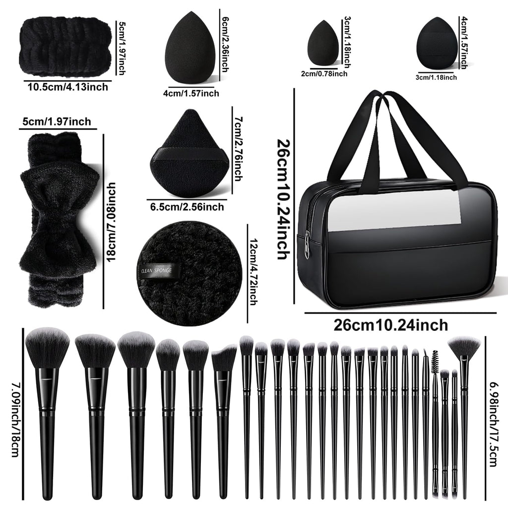 HGHDBT 55Pcs Brown Makeup Brushes Set Professional Makeup Kit Multi-functional Makeup Tool Set with Case Facial Makeup Accessories, Foundation Makeup Brush Kit Eye and Face Make up Brushes & Tools