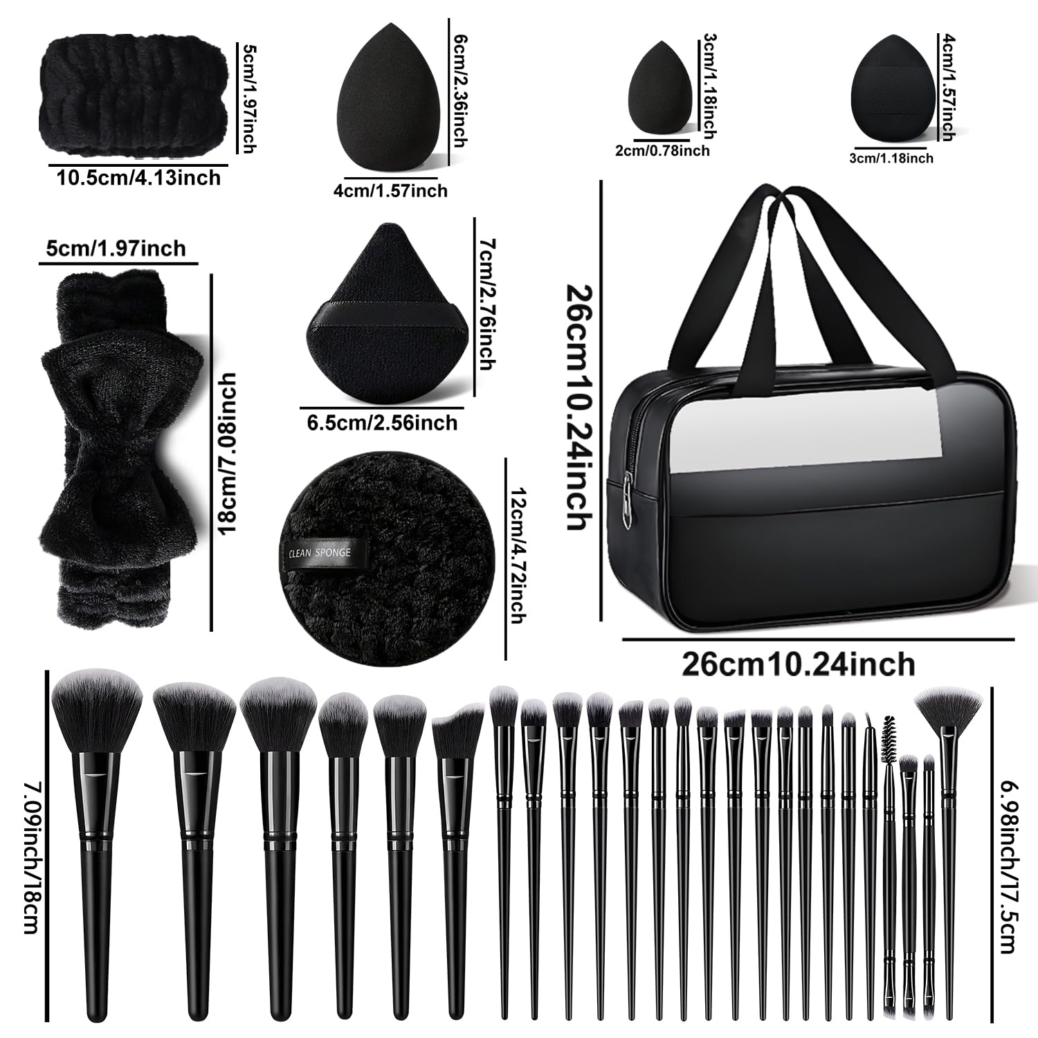 HGHDBT 55Pcs Brown Makeup Brushes Set Professional Makeup Kit Multi-functional Makeup Tool Set with Case Facial Makeup Accessories, Foundation Makeup Brush Kit Eye and Face Make up Brushes & Tools
