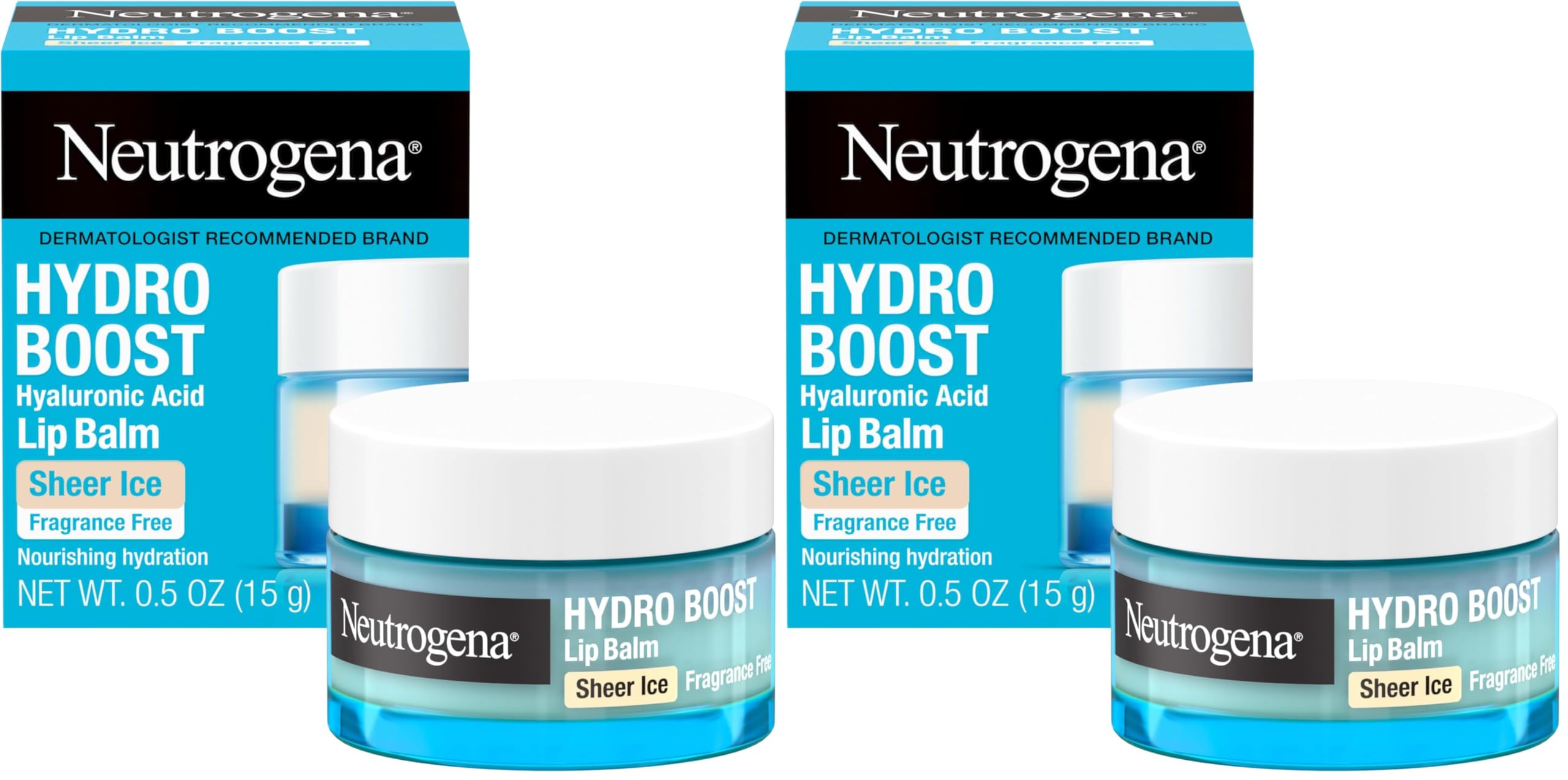 Neutrogena Hydro Boost Hyaluronic Acid Lip Balm, Nourishing Vitamin E Leaves Lips Feeling Hydrated, Sheer Pink Tinted Color with a Sweet Berry Flavor, Sheer Berry, 0.5 oz