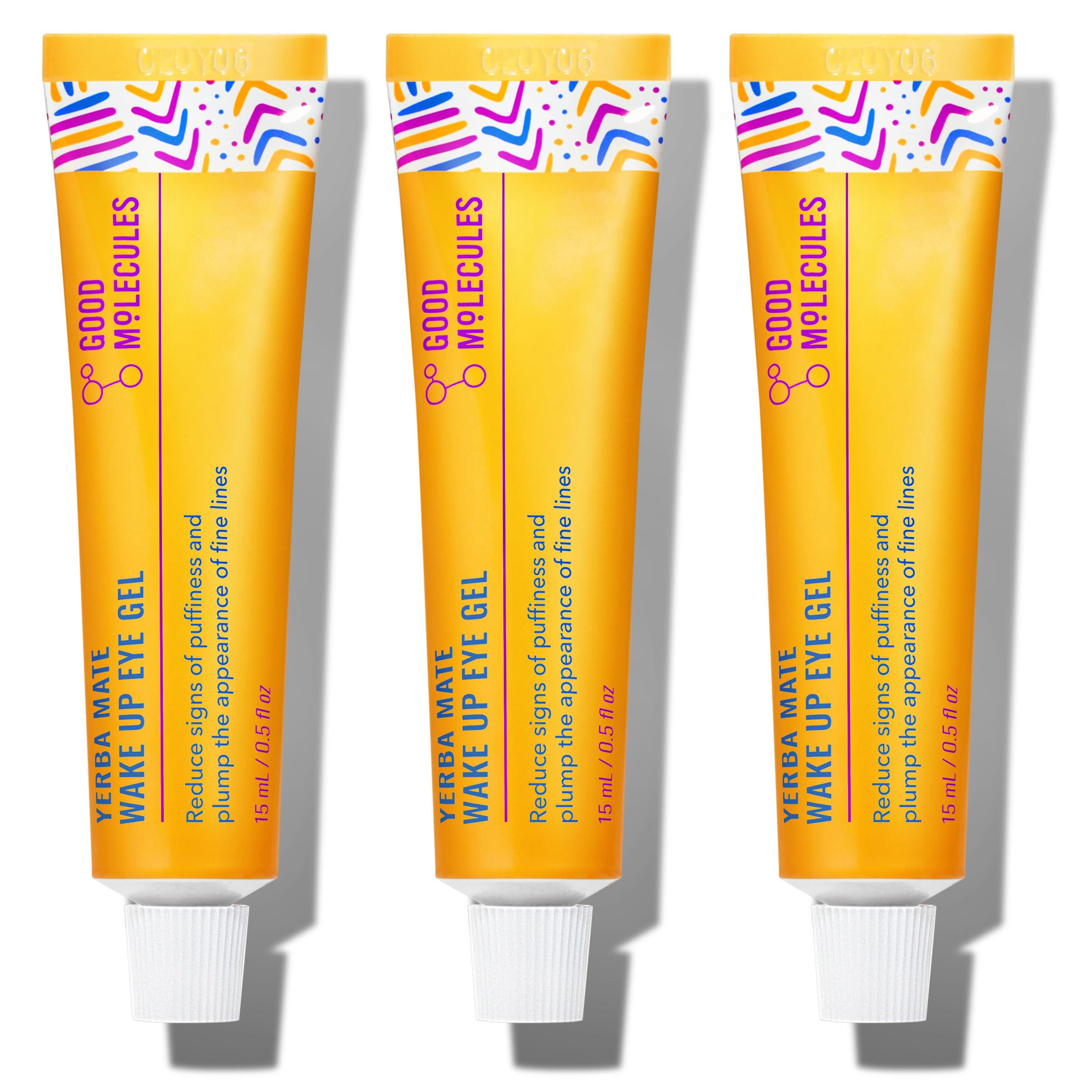 Good Molecules Yerba Mate Wake Up Eye Gel - Hydrating Under Eye Gel Cream with Hyaluronic Acid and Caffeine - Target Dark Circles and Puffiness - Skin Care for Face